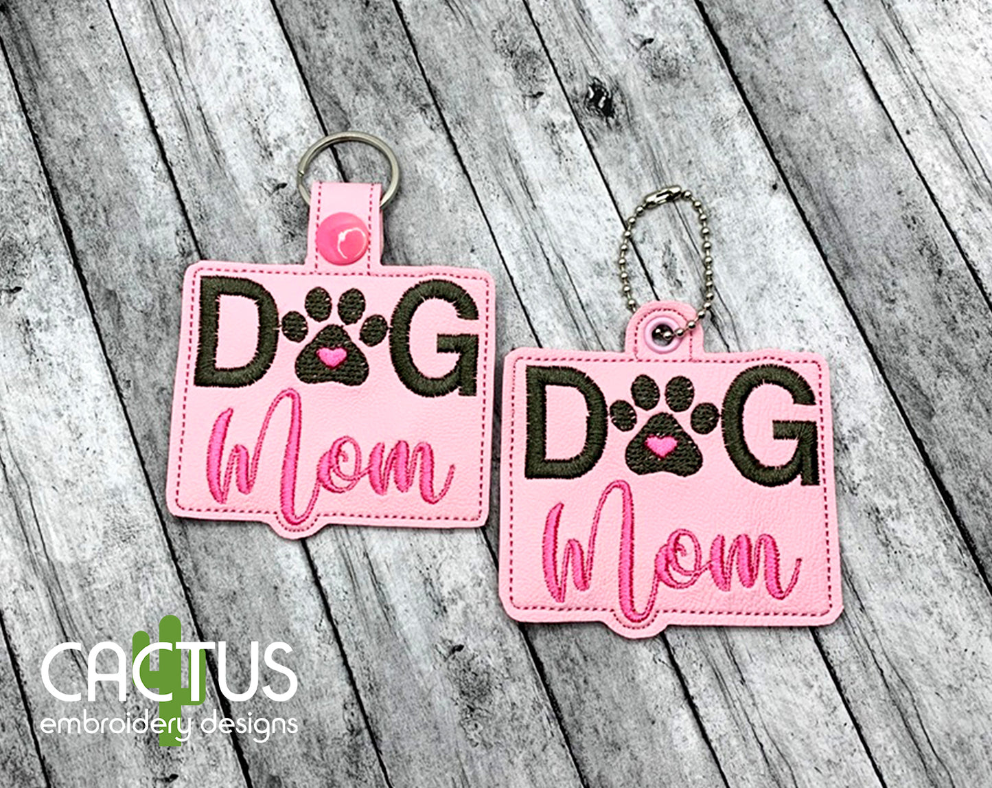 Dog Mom Snap Tab & Eyelet Fob