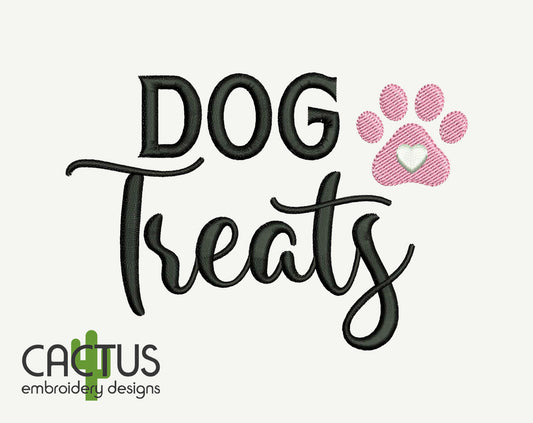 Dog Treats Embroidery Design