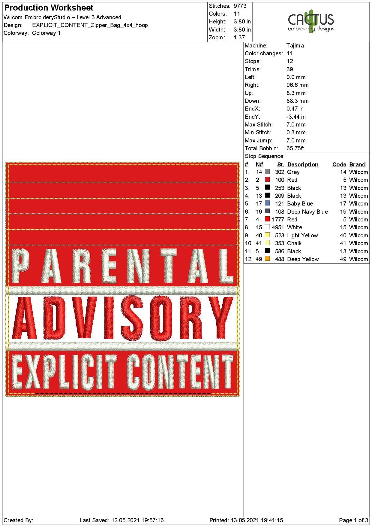 EXPLICIT CONTENT Zipper Bag