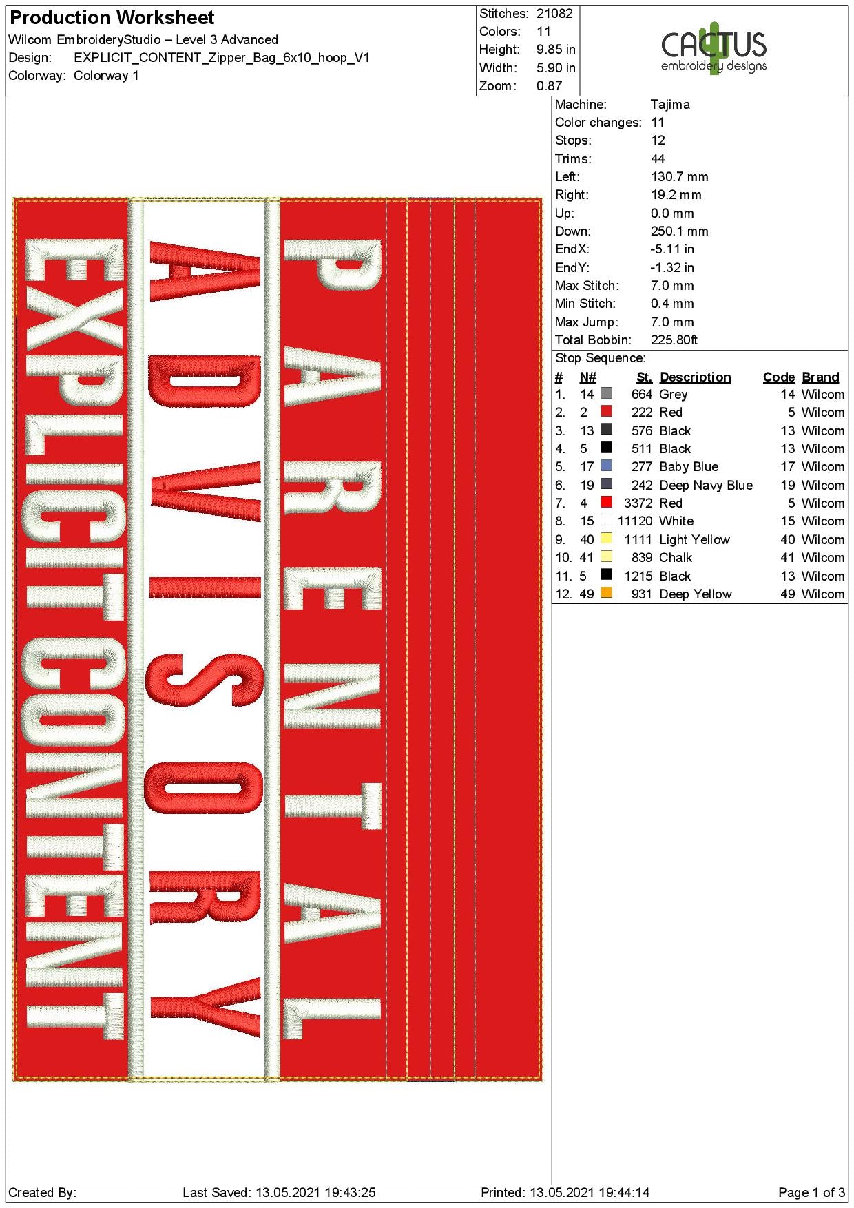 EXPLICIT CONTENT Zipper Bag