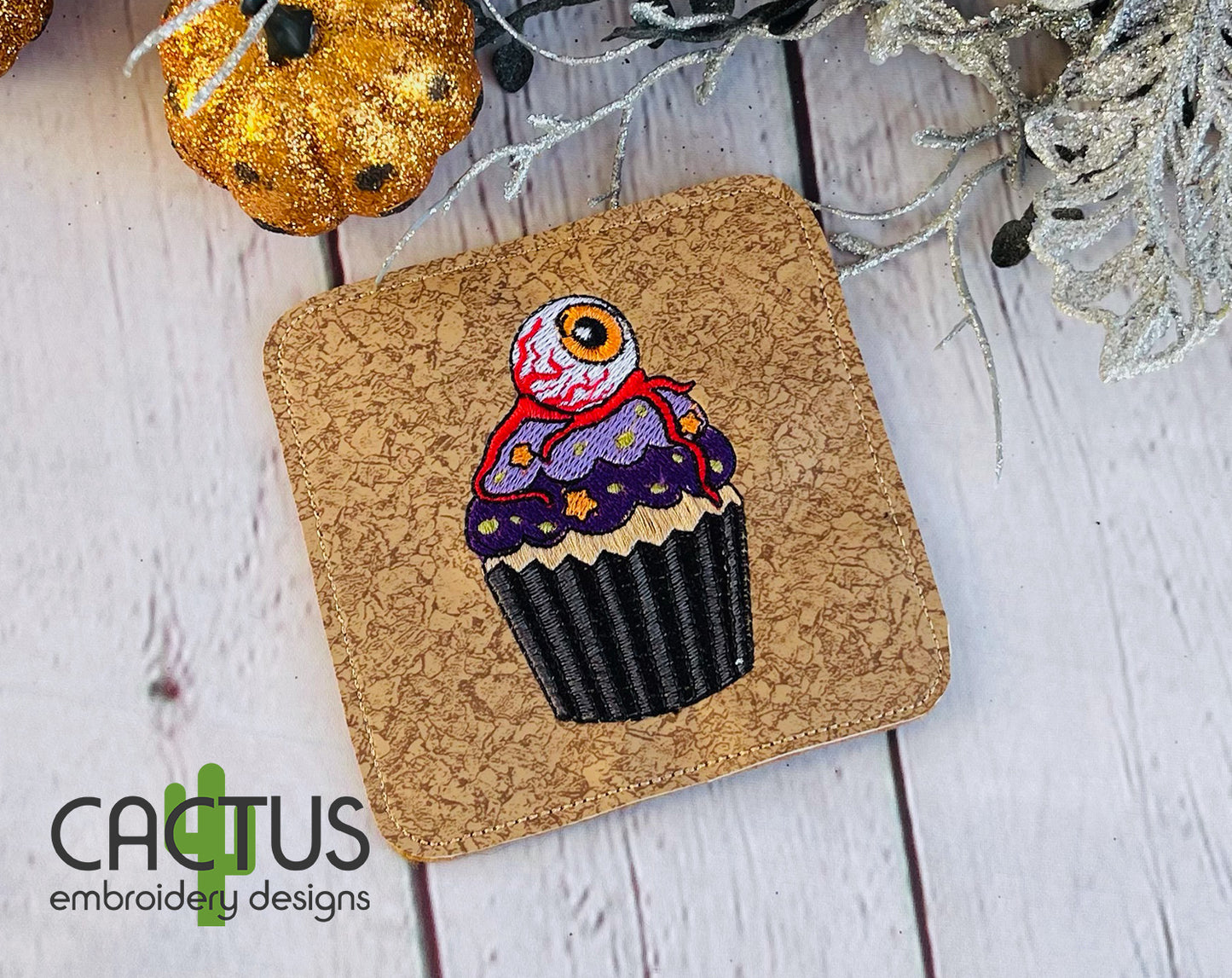 Eye Cupcake Embroidery Design