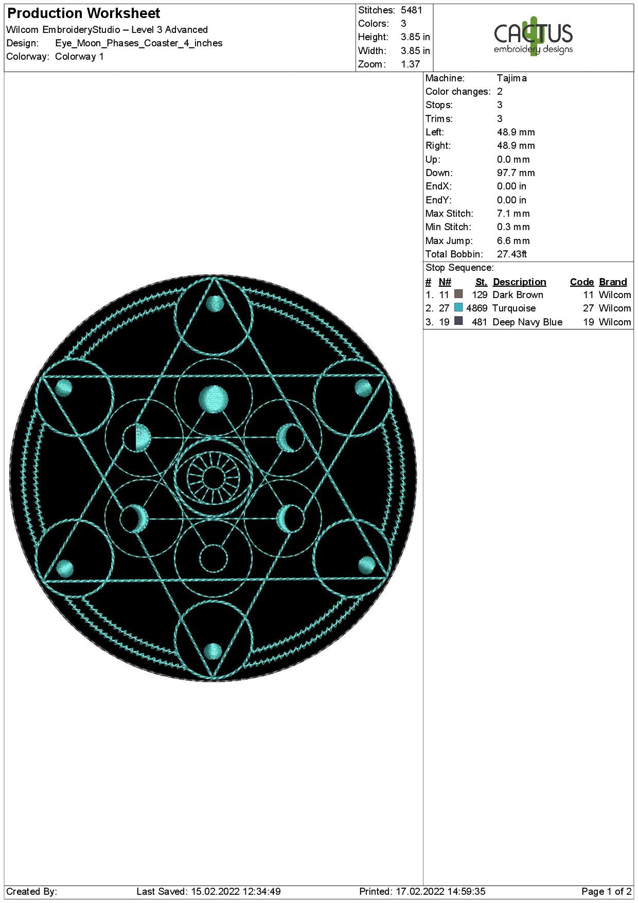 Eye Moon Phases Coaster