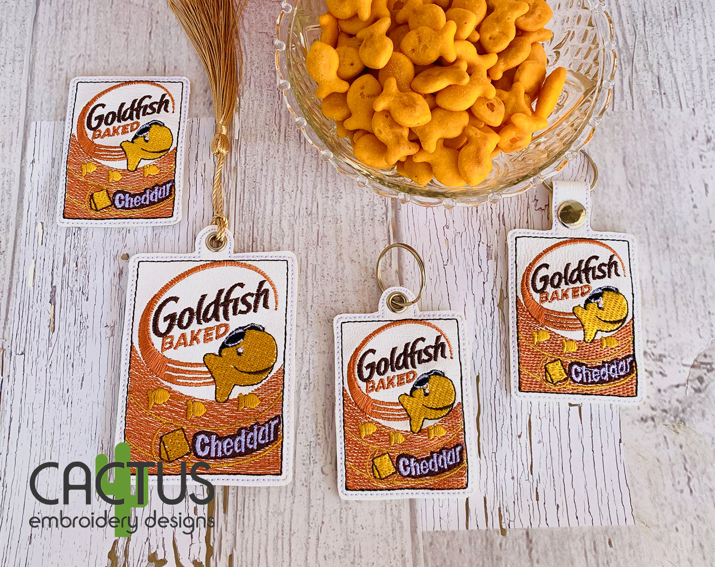 F Crackers Set of Bookmark\Bag Tag, Eyelet Fob, Feltie, Snap Tab