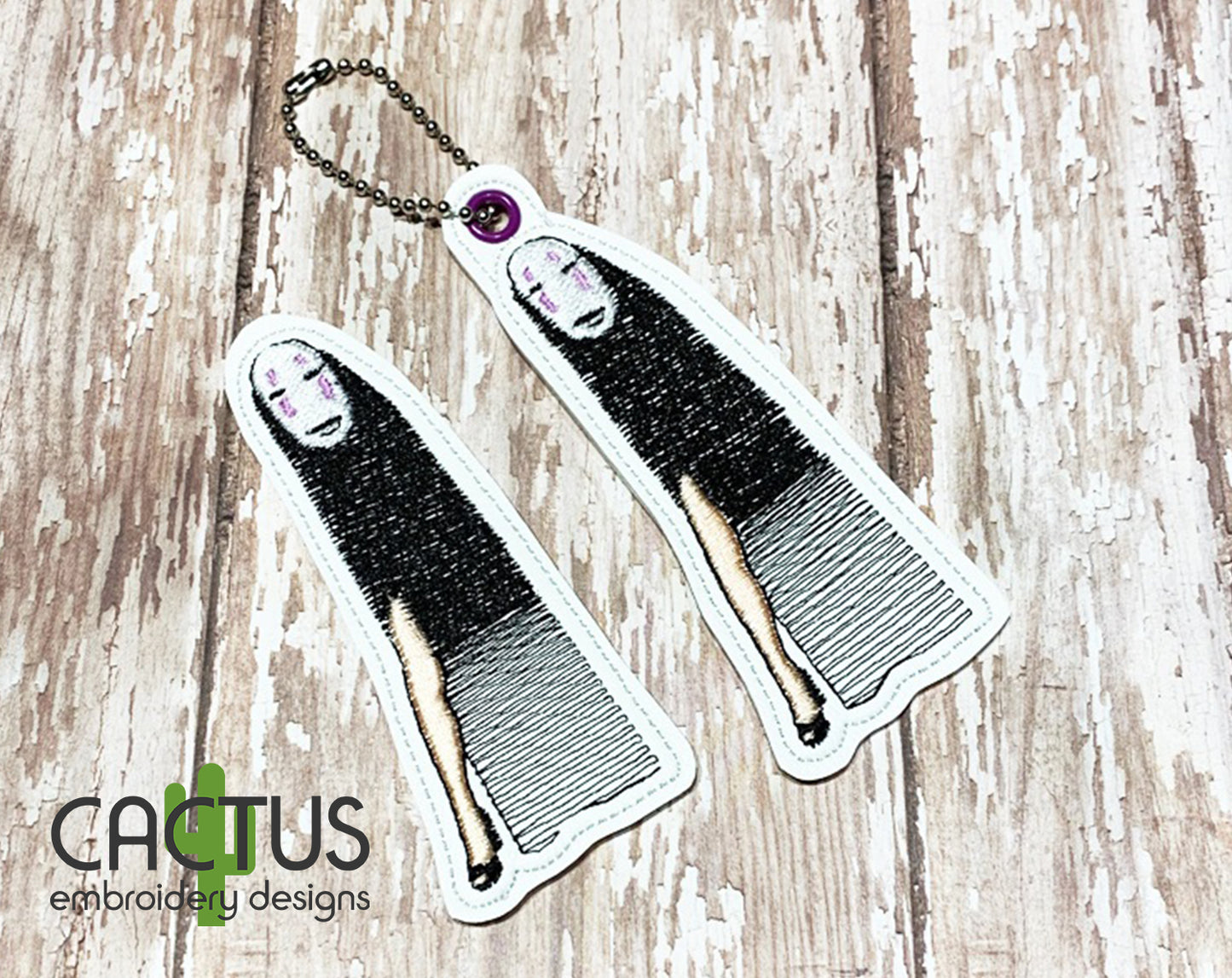 Ghost in Heels Embroidery Design, Eyelet Fob & Feltie