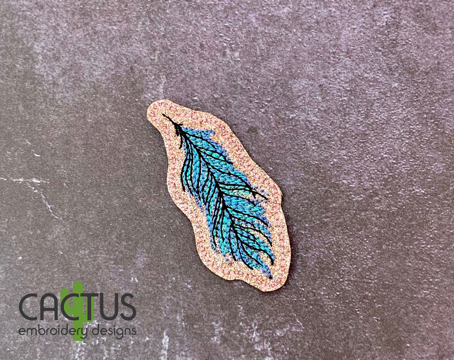 Feather Set of Bookmark\Bag Tag, Eyelet Fob, Feltie, Snap Tab