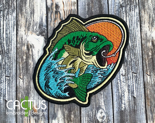 Fish Set of Embroidery Design, Eyelet Fob, Snap Tab & Feltie