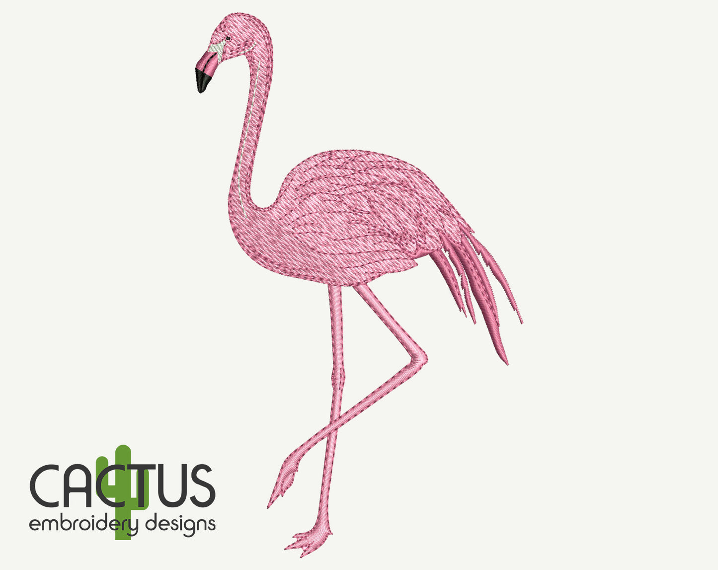 Flamingo Embroidery Design