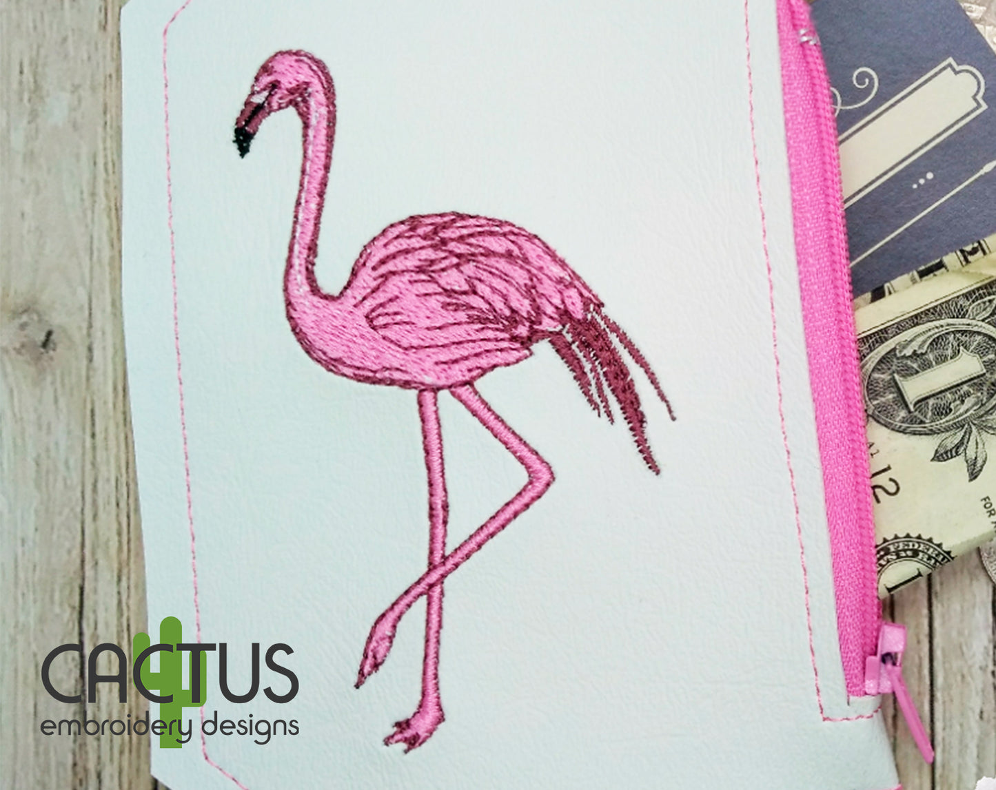 Flamingo Embroidery Design
