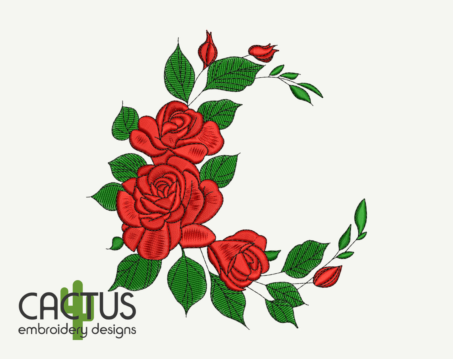 Flower Wreath Embroidery Design
