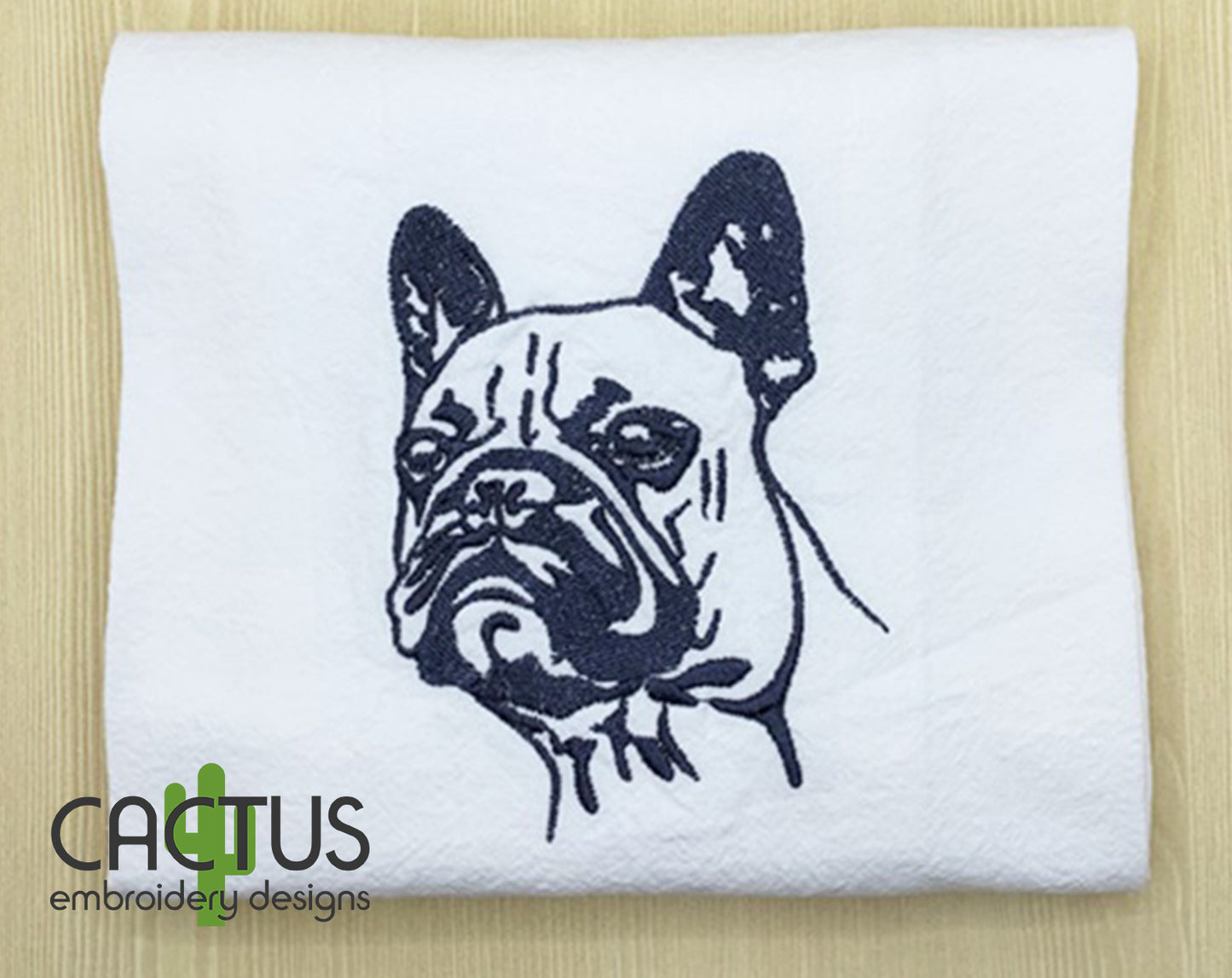 French Bulldog Embroidery Design