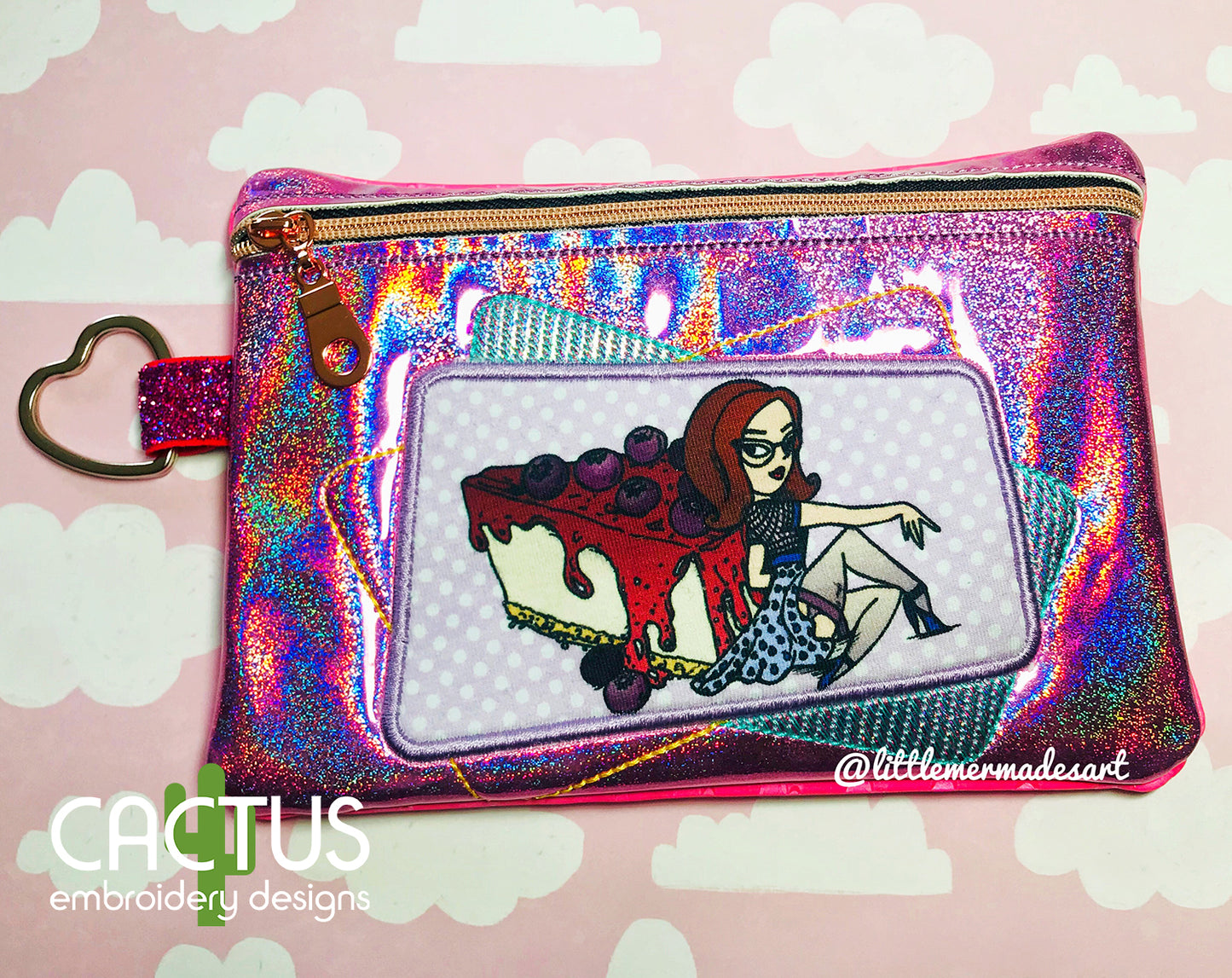 Geometric Frame Zipper Bag