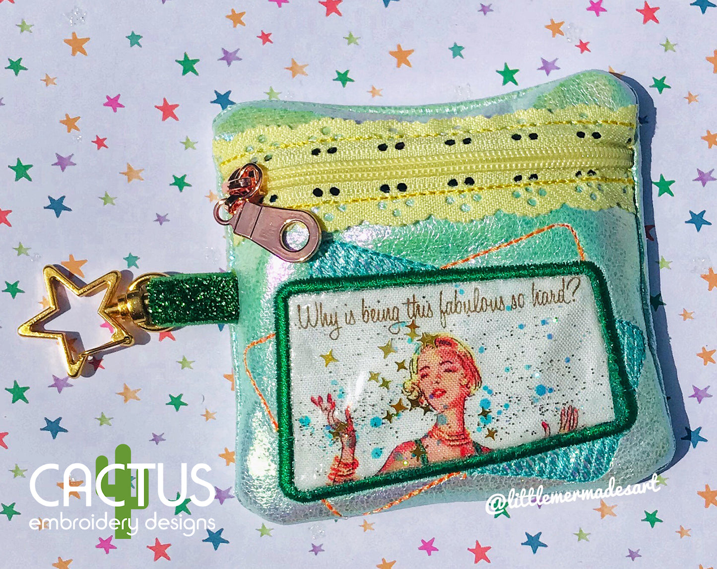 Geometric Frame Zipper Bag