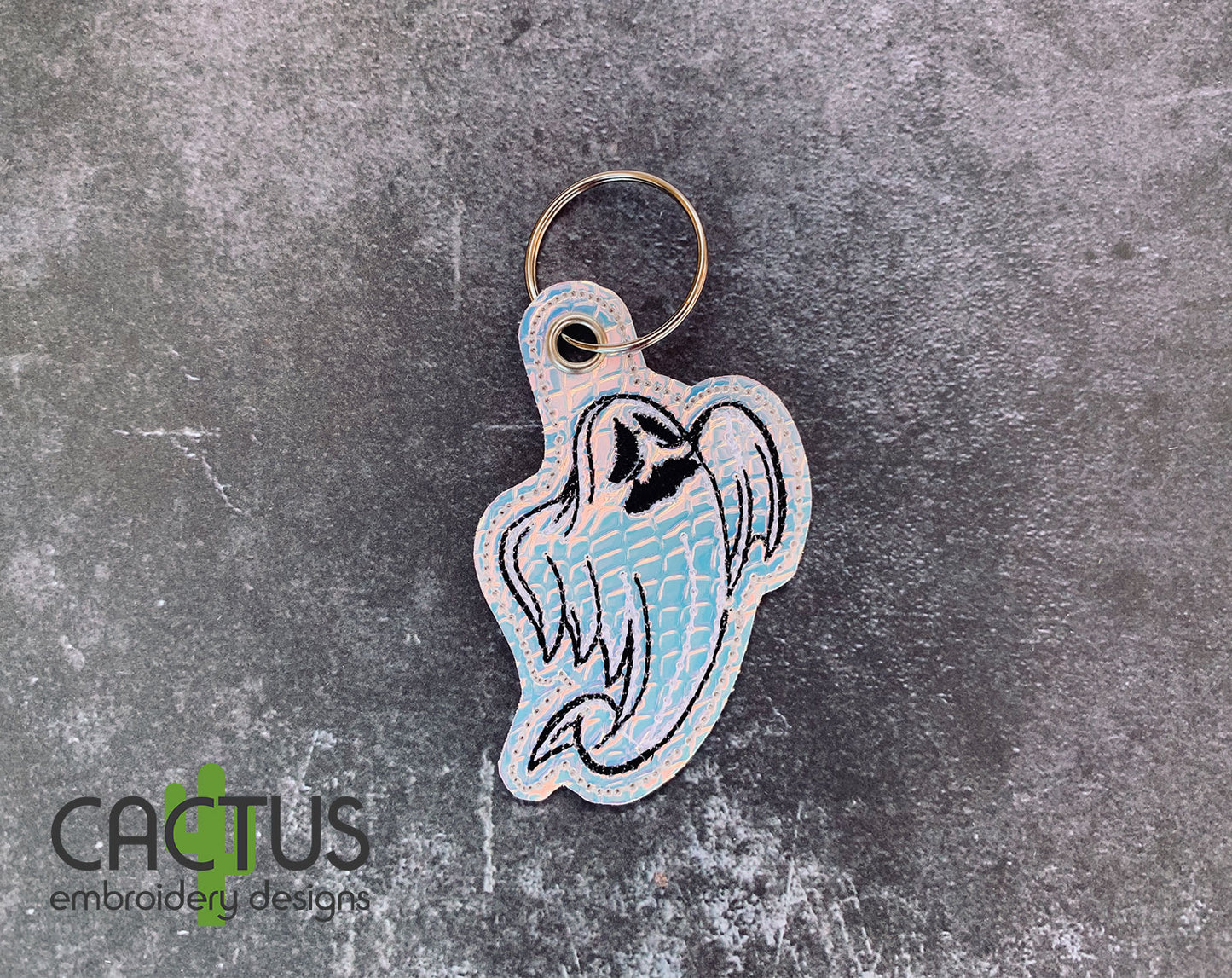 Ghost Set of Bookmark\Bag Tag, Eyelet Fob, Feltie, Snap Tab