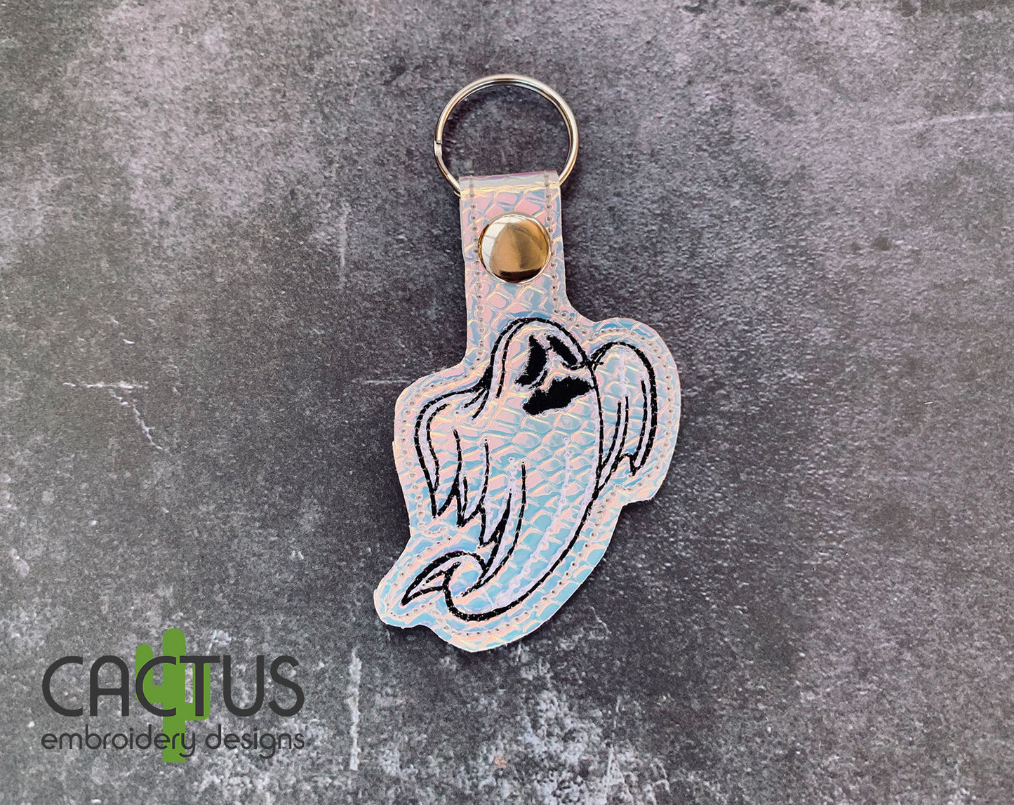 Ghost Set of Bookmark\Bag Tag, Eyelet Fob, Feltie, Snap Tab