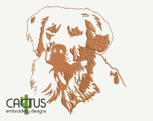 Golden Retriever Embroidery Design