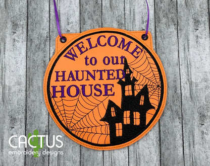 Haunted House Door Sign