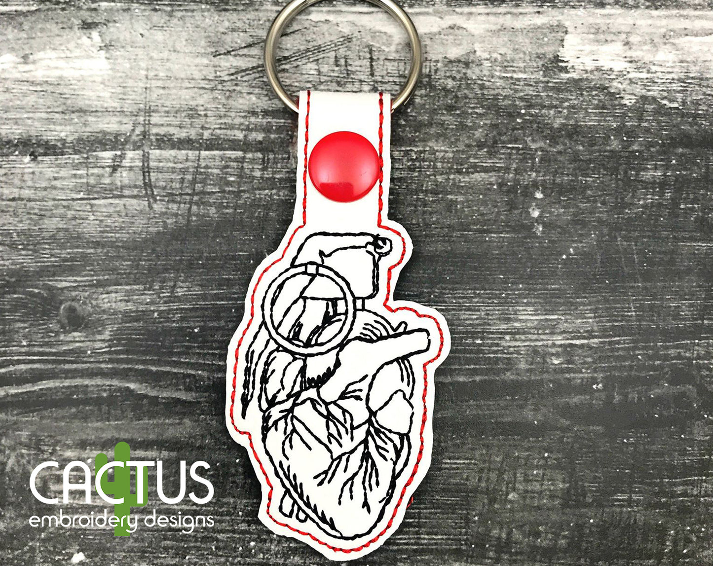 Heart Grenade Snap Tab