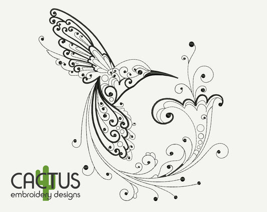 Hummingbird Embroidery Design