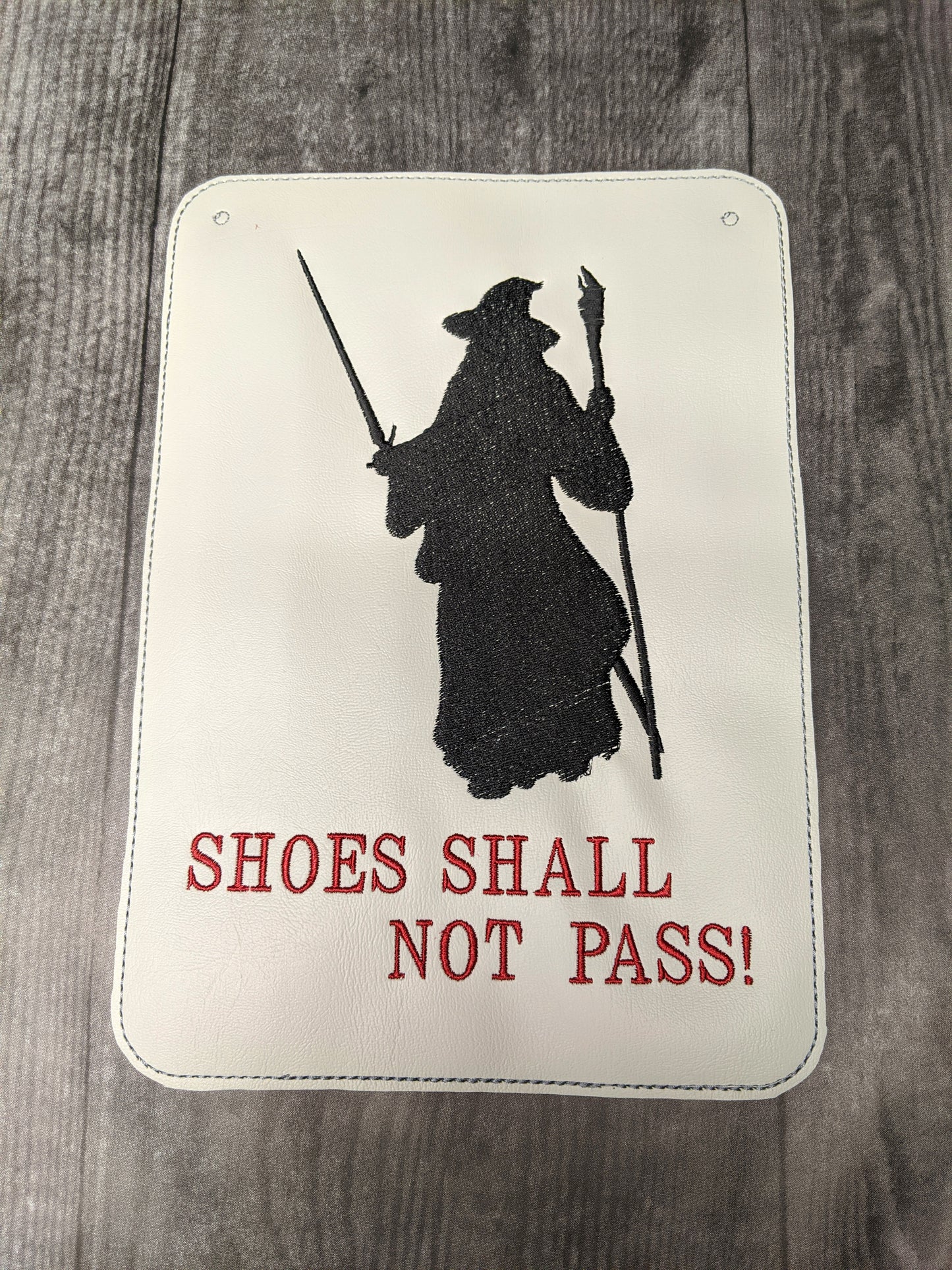 Shoes Shall Not Pass! Embroidery Design