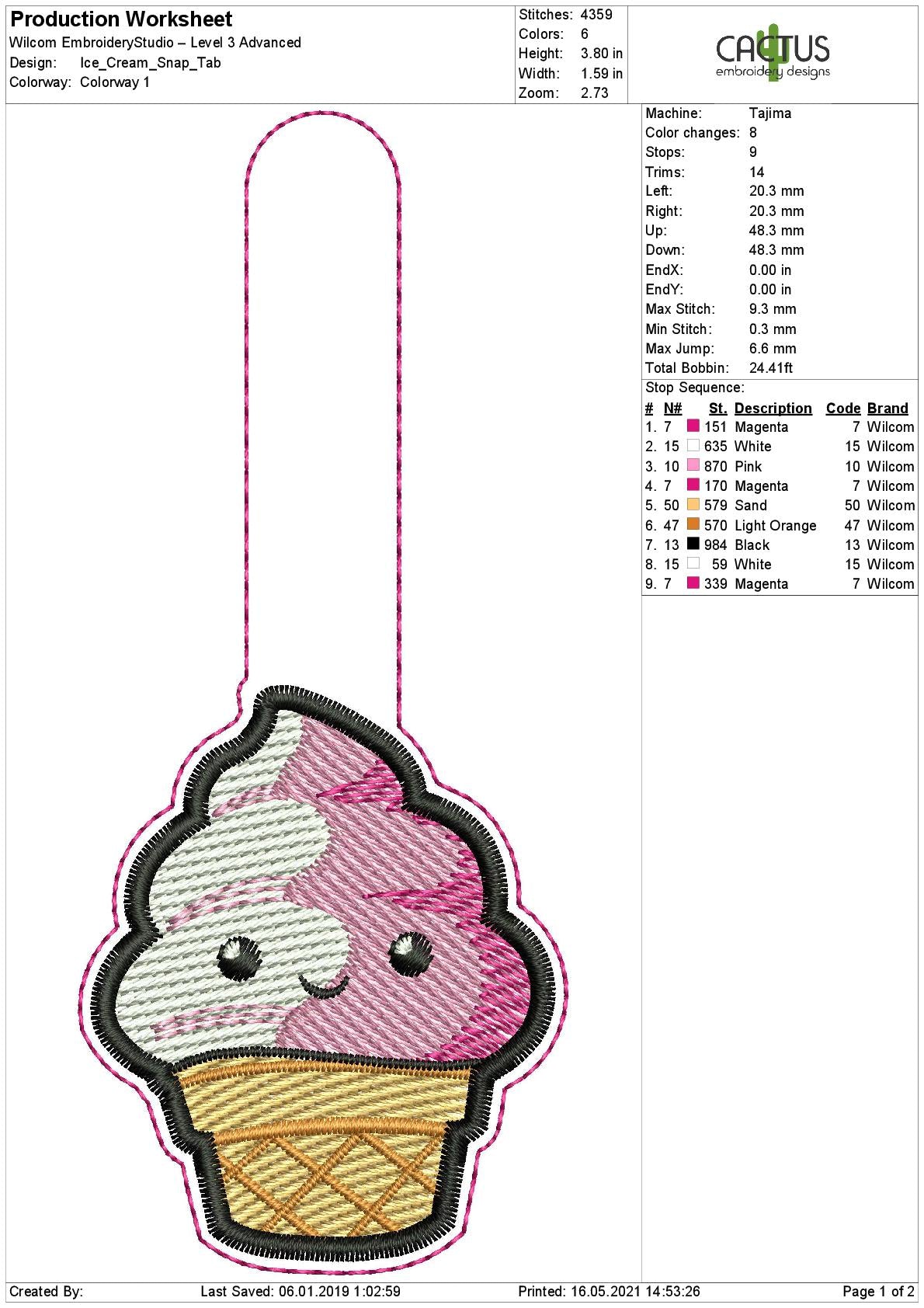 Ice Cream Snap Tab