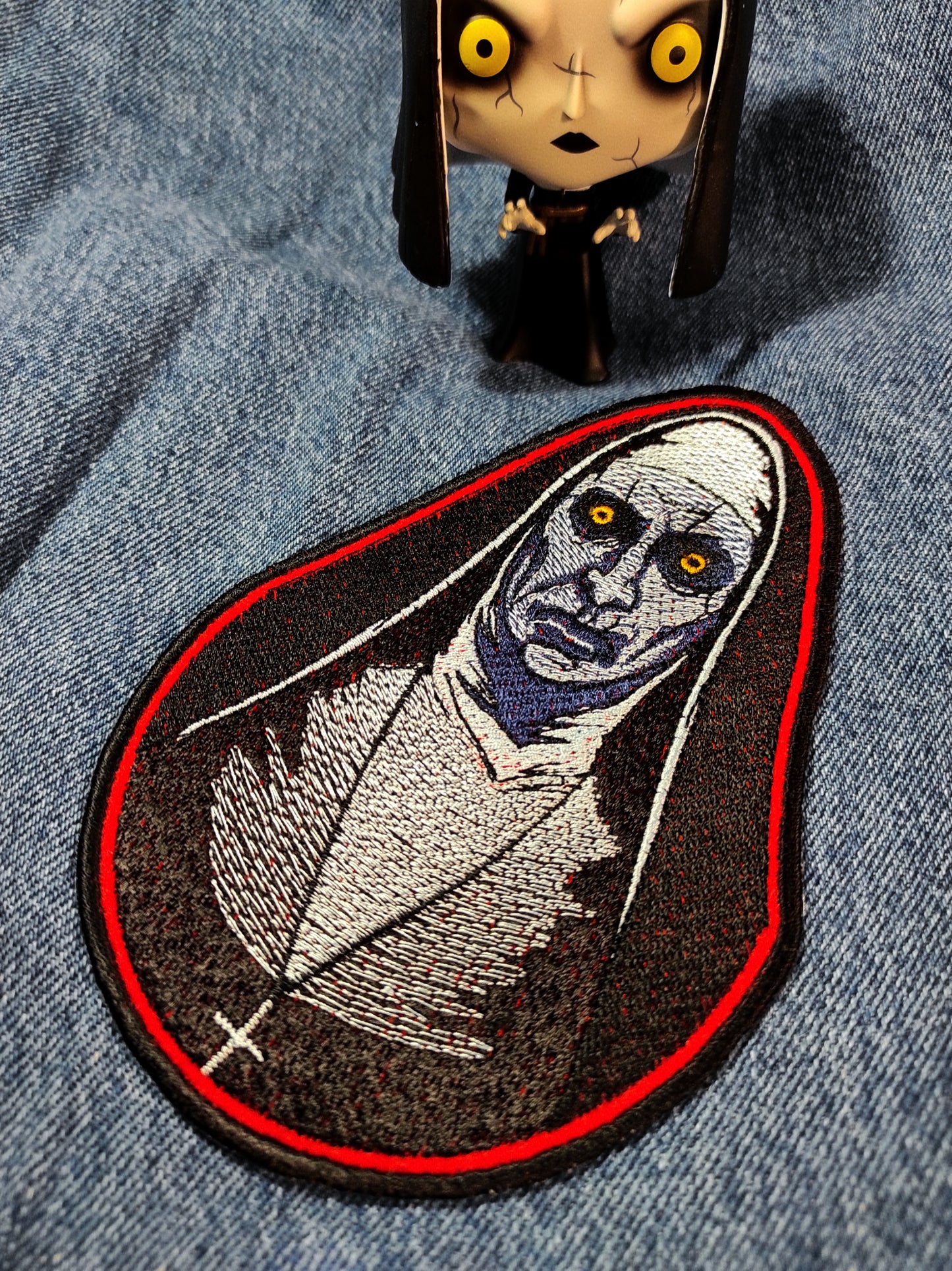 Demonic Nun Patch Embroidery Design