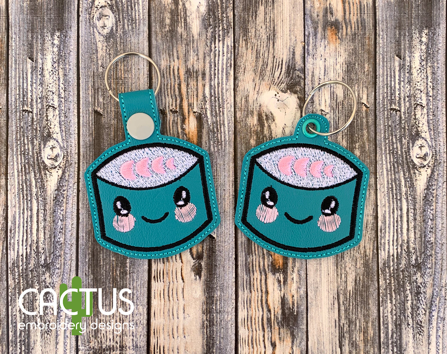 Kawaii Food Set of 5 Eyelet Fobs & Snap Tabs