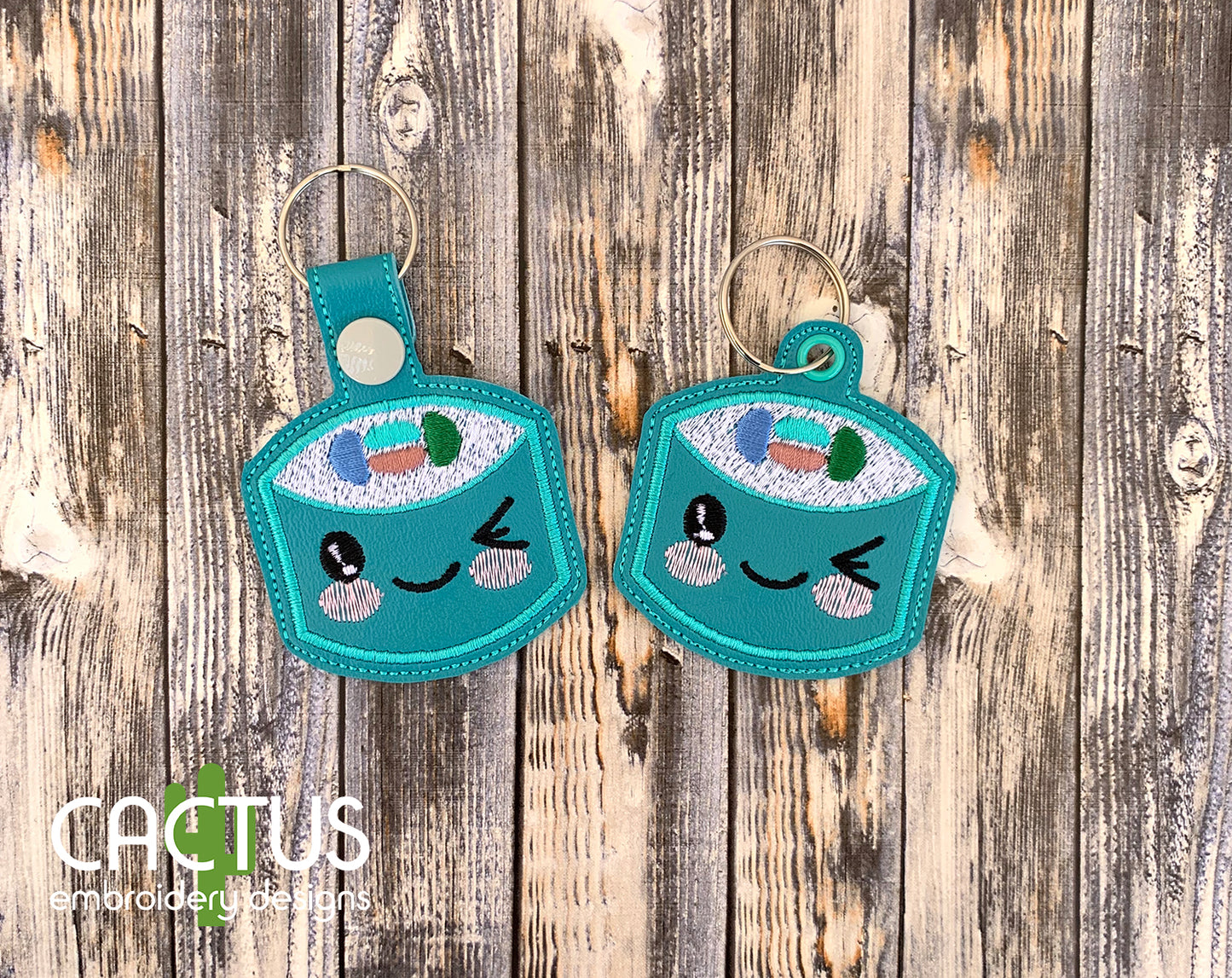 Kawaii Food Set of 5 Eyelet Fobs & Snap Tabs