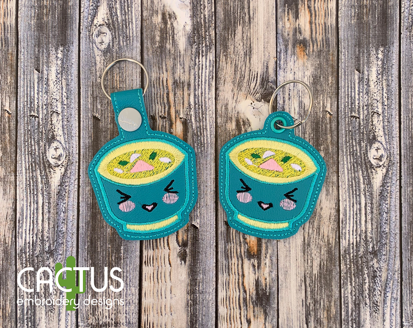 Kawaii Food Set of 5 Eyelet Fobs & Snap Tabs