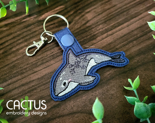 Killer Whale Snap Tab & Eyelet Fob