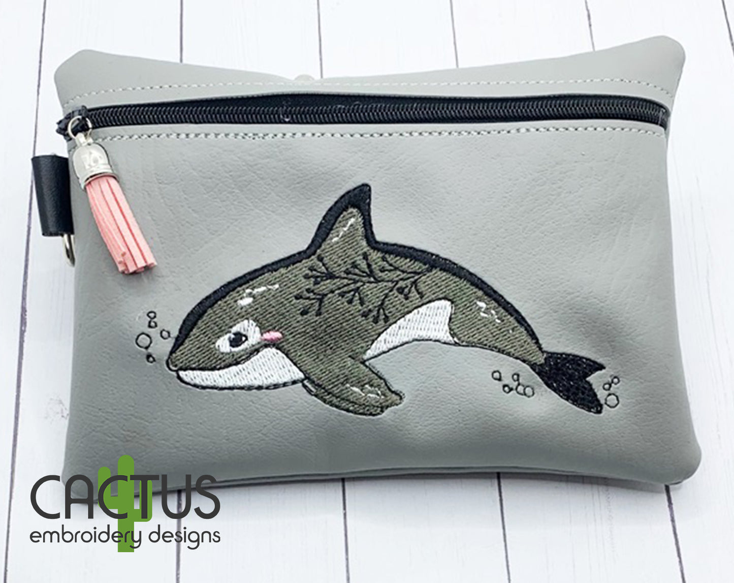 Killer Whale Applique Embroidery Design