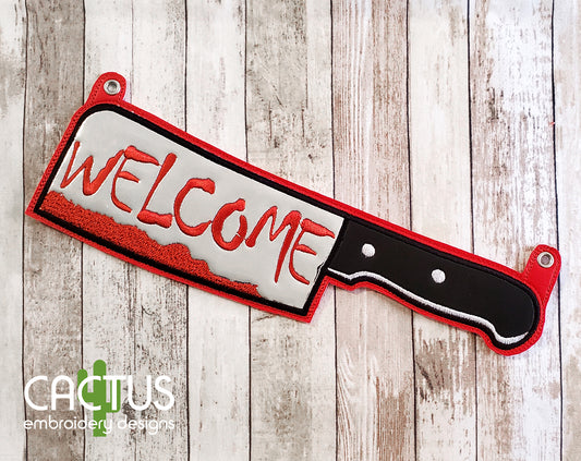 Knife Welcome Door Sign