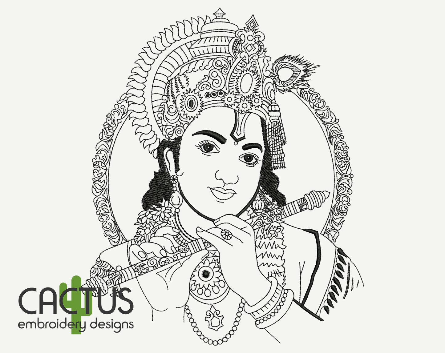 Krishna Embroidery Design