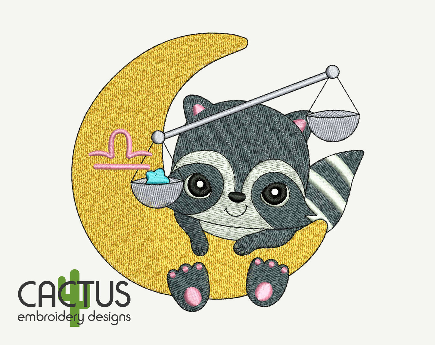Libra Embroidery Design