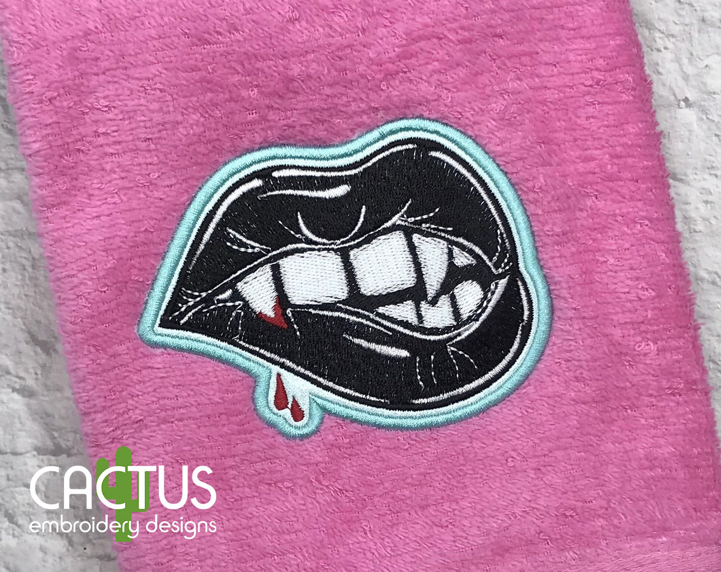 Lips Set of Patch Design, Eyelet Fob, Feltie, Snap Tab & Sanitizer Holder
