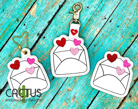 Love Letter Eyelet Fob, Snap Tab & Feltie