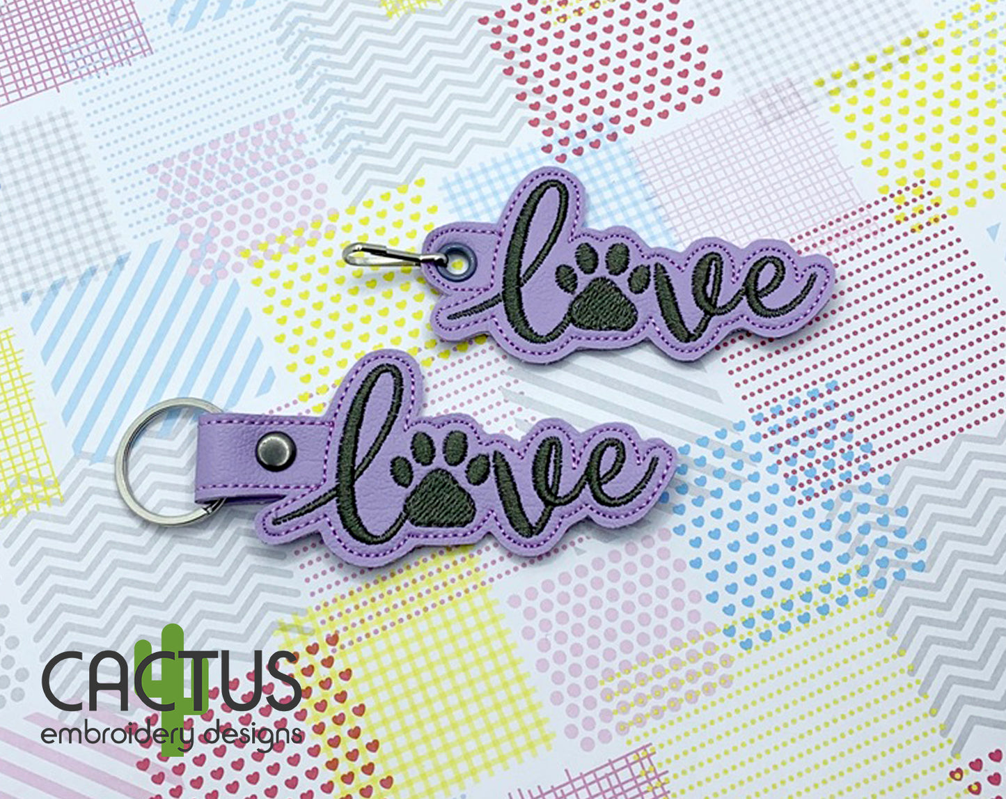 Love Paw Snap Tab & Eyelet Fob