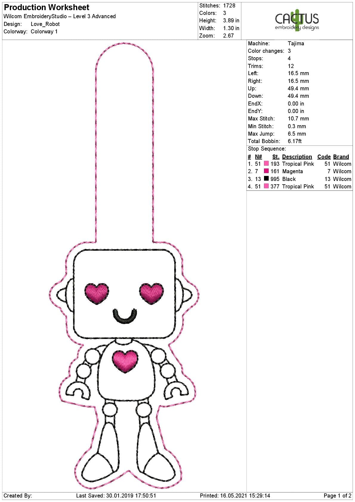 Love Robot Snap Tab