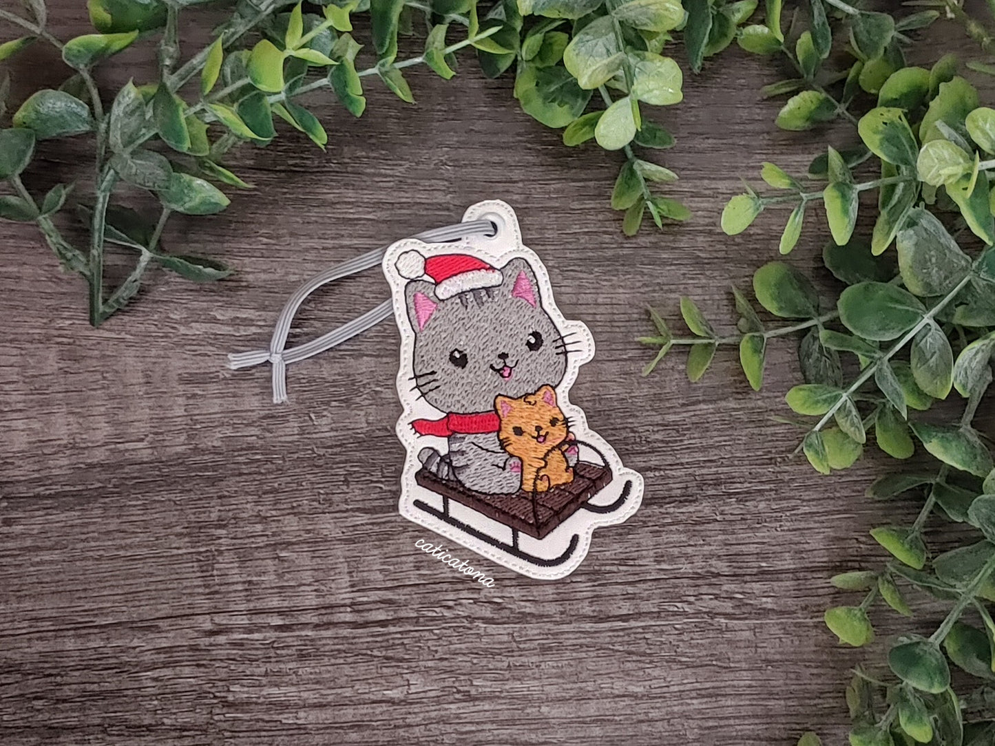 Sledding Cats Ornament