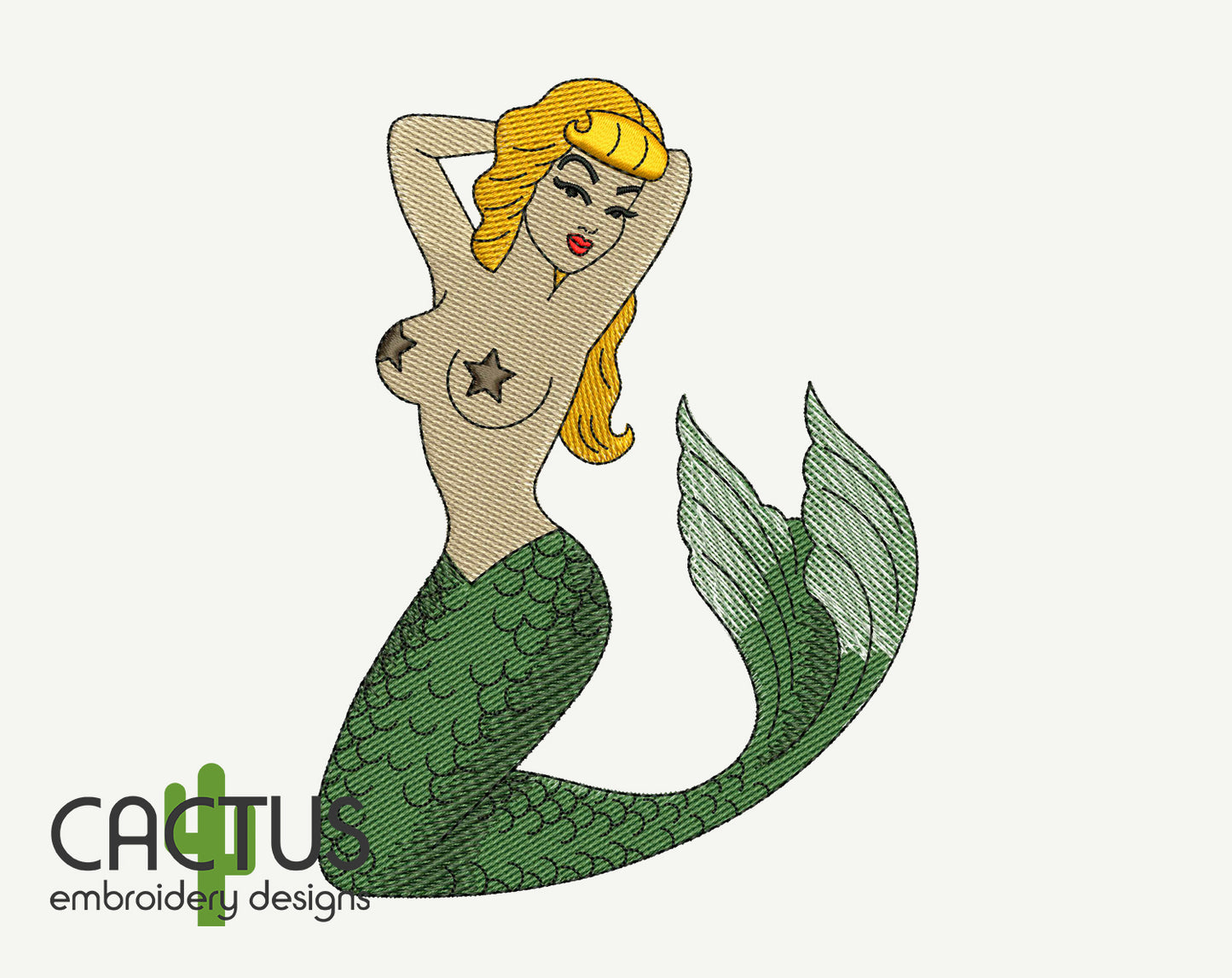 Mermaid Embroidery Design
