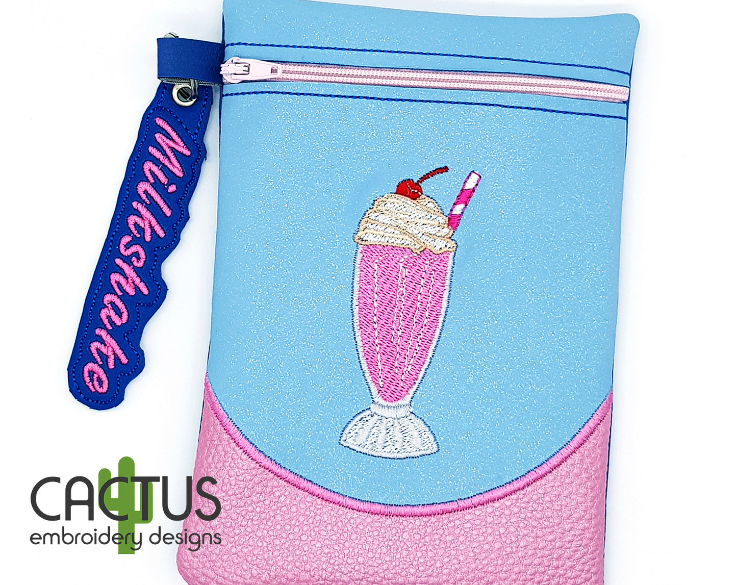Milkshake Zipper Bag & Eyelet Fob