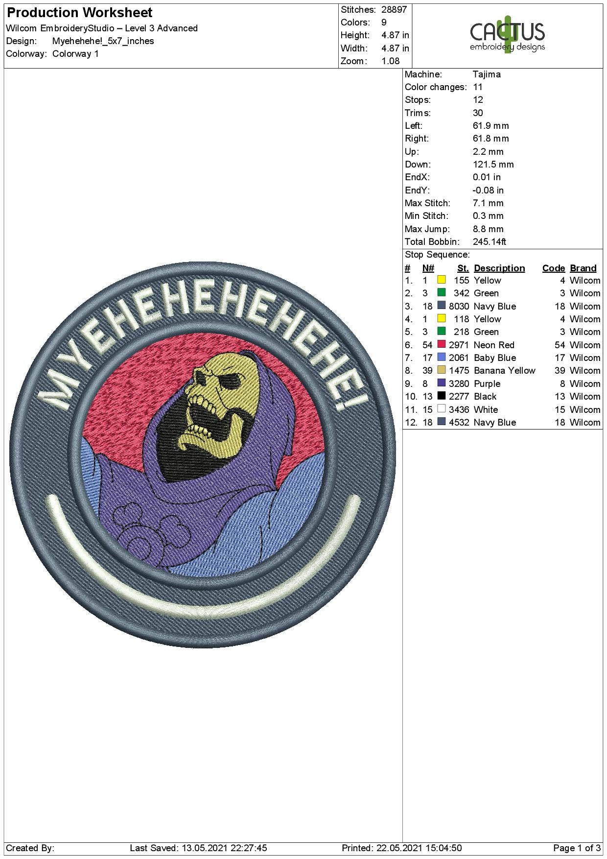Lurk Laugh Loathe Patch Embroidery Design