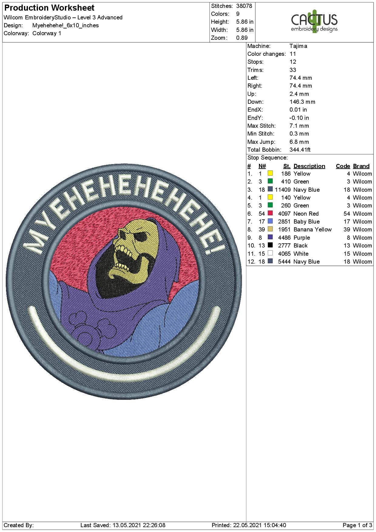 Lurk Laugh Loathe Patch Embroidery Design