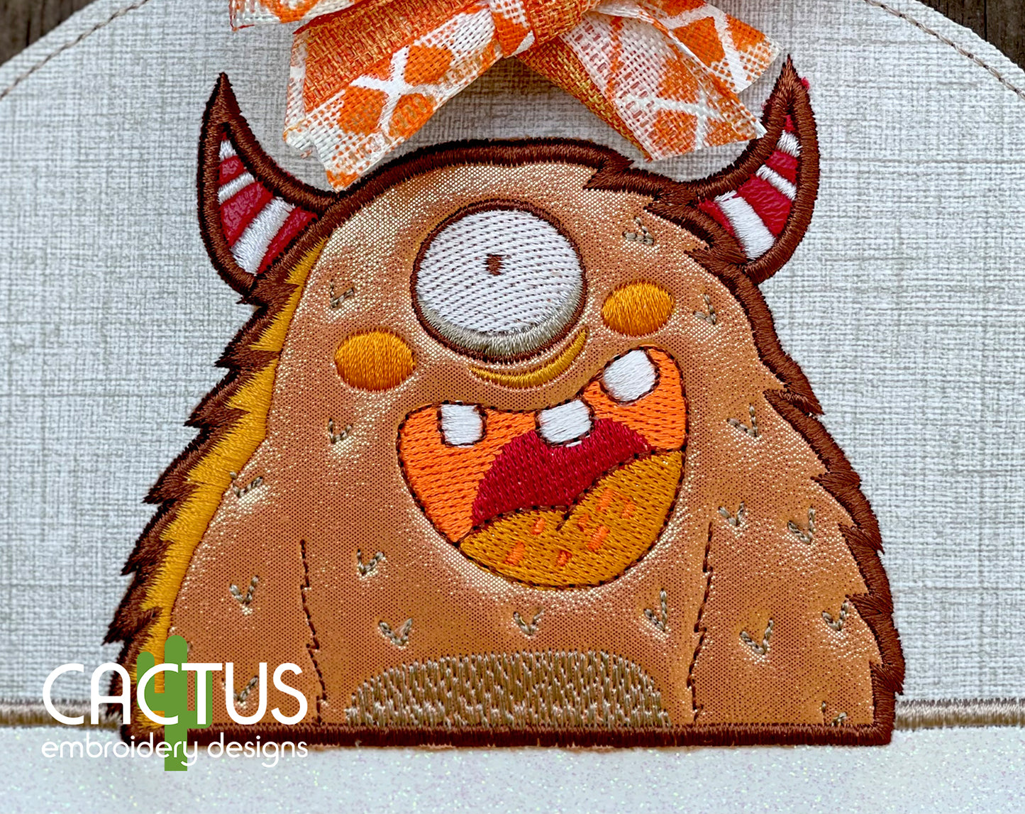One Eyed Monster Applique Embroidery Design