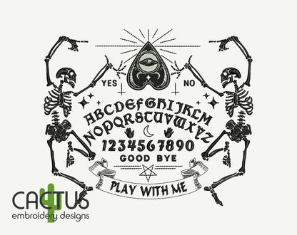 Ouija Board Embroidery Design