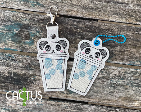 Panda Drink Snap Tab & Eyelet Fob
