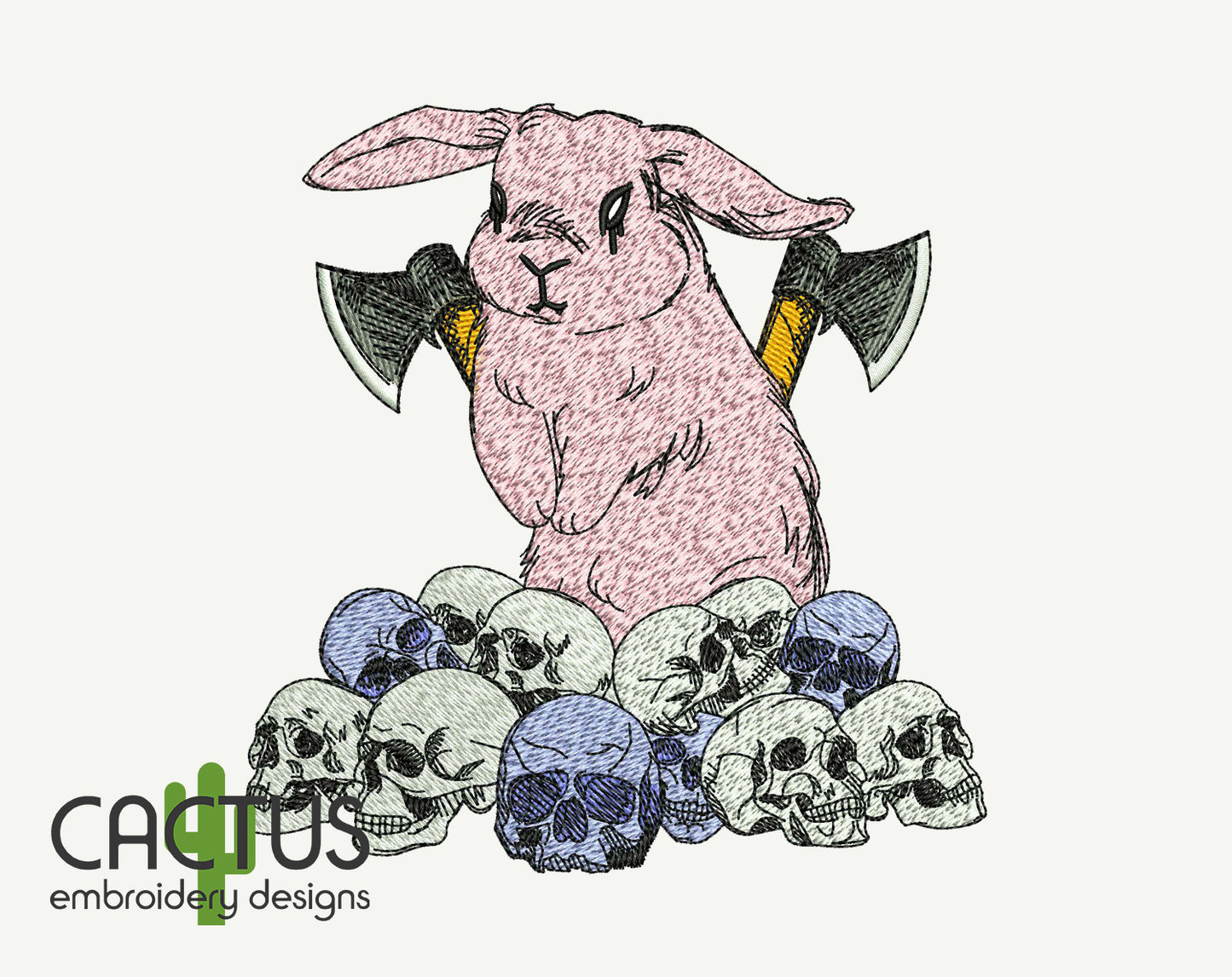Pink Rrabbit Embroidery Design