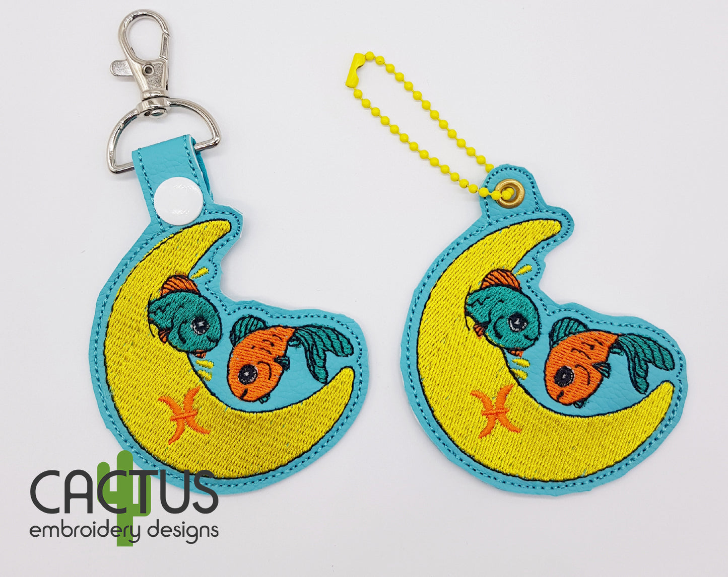Pisces Snap Tab & Eyelet Fob