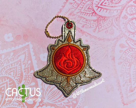 Fire Snap Tab & Eyelet Fob