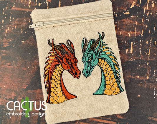 Red Dragon Embroidery Design