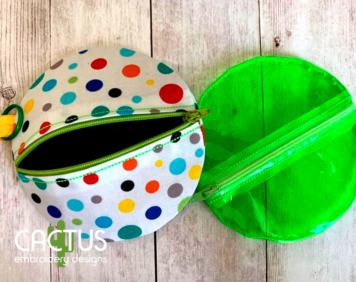 Round Blank Zipper Bags, 4 sizes